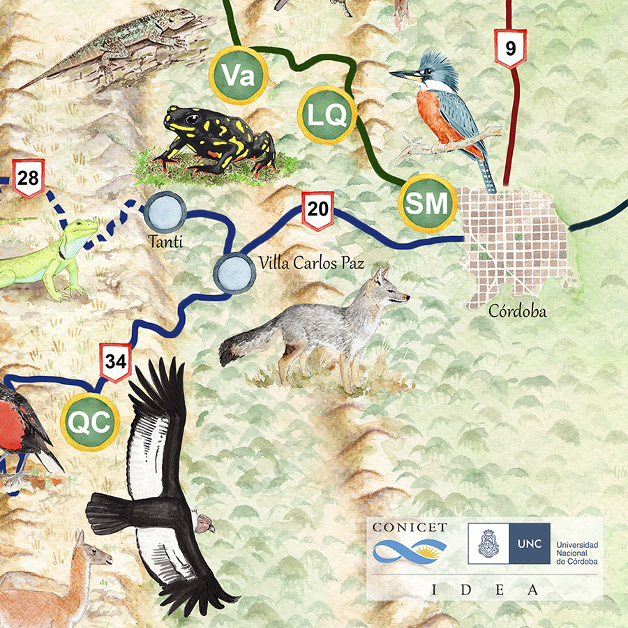Mapa Recorriendo Córdoba en busca de sus animales
