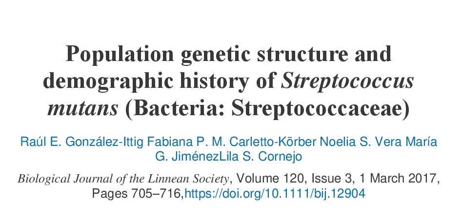 Estructura genética poblacional de Streptococcus mutans, responsable de las caries dentales